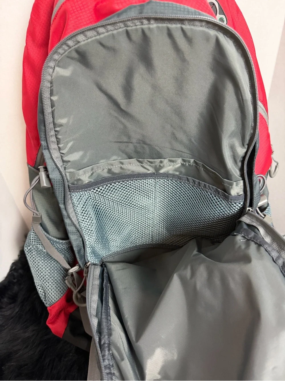 OutdoorMaster 50L Red and Gray Hiking Backpack